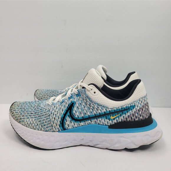 Nike React Infinity Run FK 3 Men's White Blue Running Shoes DH5392-102 US Sz 9.5 - Picture 2 of 10